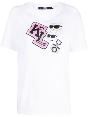 Oversize t-shirt Karl Lagerfeld weiß