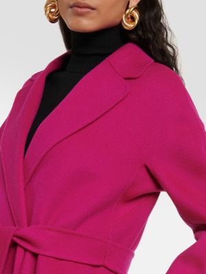 Μάλλινο παλτό 's Max Mara ροζ