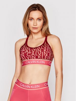 Calvin Klein Performance Podprsenkový top Low Support 00GWS1K133 Bordó