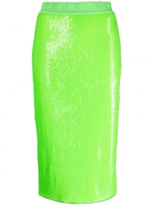 Midi sukně s flitry Essentiel Antwerp - zelená