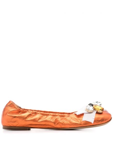 Ниски обувки Casadei оранжево