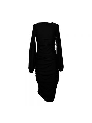 Sukienka midi z długim rękawem Gestuz czarna