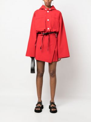Asymetrické mini sukně Plan C červené