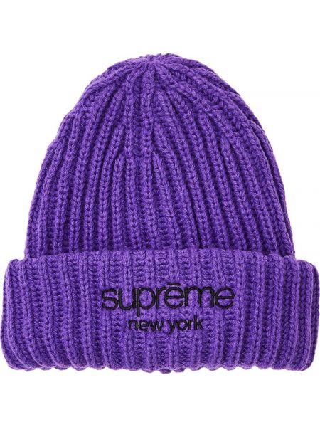 Классическая шапка чанки Supreme фиолетовая