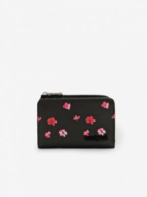 Virágos pénztárca Desigual fekete