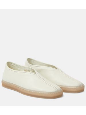Loafers di pelle Lemaire bianco