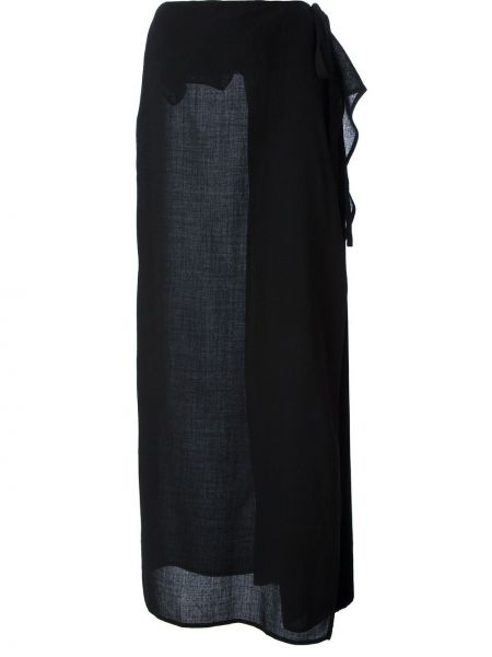 Vlněné dlouhá sukně Gianfranco Ferré Pre-owned - černá