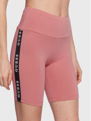 Pantaloni scurți de sport slim fit Guess roz