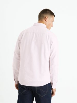 Pruhovaná košile Celio růžová