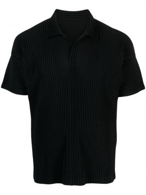 Плисирана поло тениска Homme Plissé Issey Miyake черно