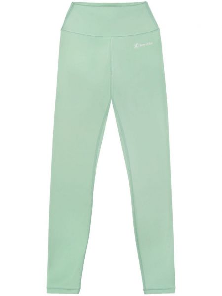 Pantaloni drepti cu imagine Sporty & Rich verde