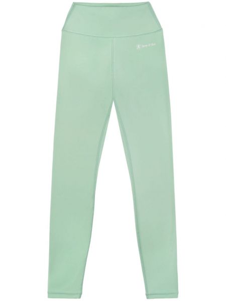 Pantalon droit à imprimé Sporty & Rich vert