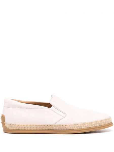 Nahka espadrillot Tod's valkoinen