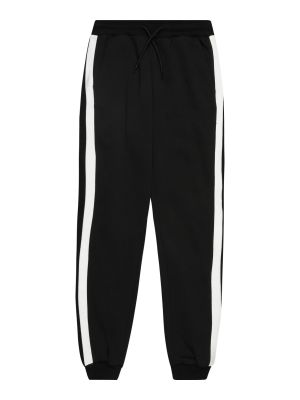 Urban Classics Pantaloni  negru / alb