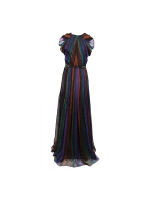 Sukienka długa z dekoltem w serek Bottega Veneta