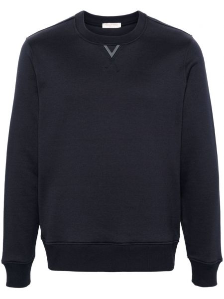 Pamučna dugi sweatshirt Valentino Garavani plava