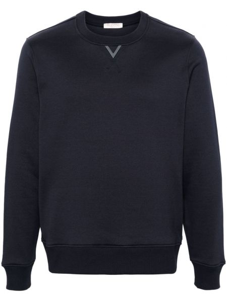 Sweat-shirt long en coton Valentino Garavani bleu