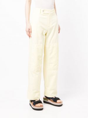 Bavlněné rovné kalhoty Kenzo žluté