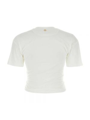 Koszulka bawełniana Paco Rabanne biała