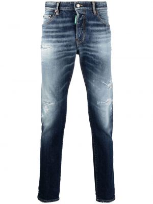 Slank nødlidende stretch jeans Dsquared2 blå