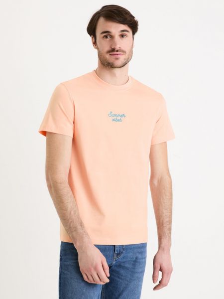 Koszulka Celio pomarańczowa
