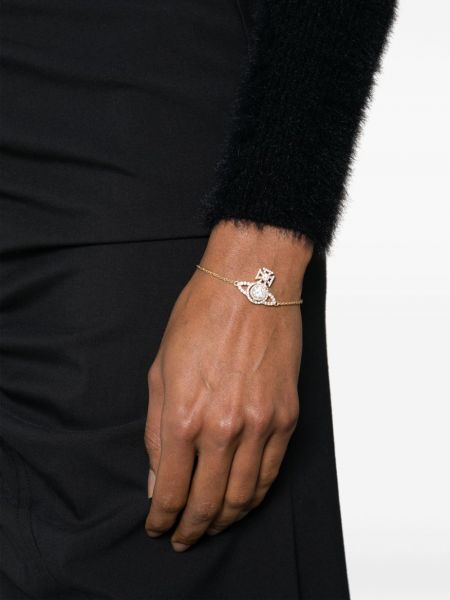 Bransoletka z kryształkami Vivienne Westwood złota