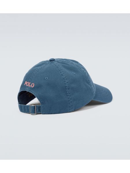 Medvilninis kepurė su snapeliu Polo Ralph Lauren mėlyna
