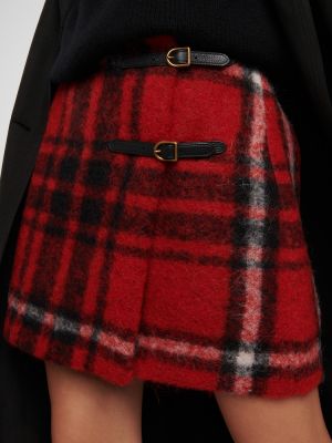 Kockovaná minisukňa Polo Ralph Lauren červená