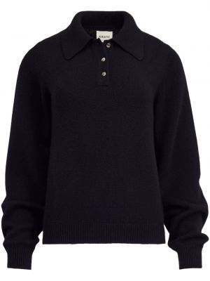 Kašmira džemperis ar pogām Khaite melns