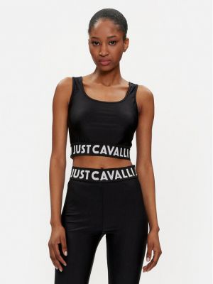 Černý slim fit top Just Cavalli
