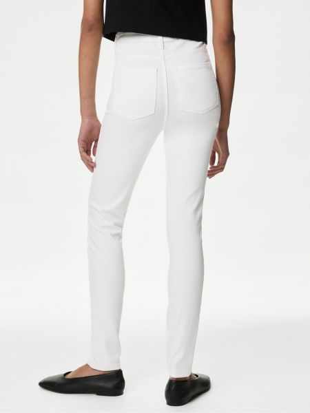 Slim fit skinny džíny Marks & Spencer bílé