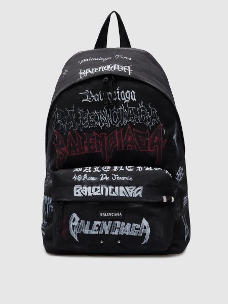 Рюкзак з принтом Balenciaga чорний