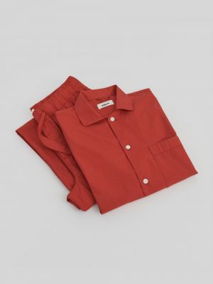 Pyjama mit stickerei Tekla rot