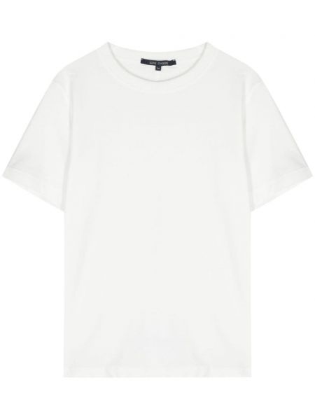 Βαμβακερή μπλούζα με στρογγυλή λαιμόκοψη Sofie D'hoore λευκό