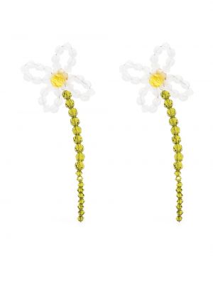 Orecchini con perline a fiori Simone Rocha bianco