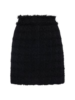 Tweed gyapjú miniszoknya Dolce & Gabbana fekete