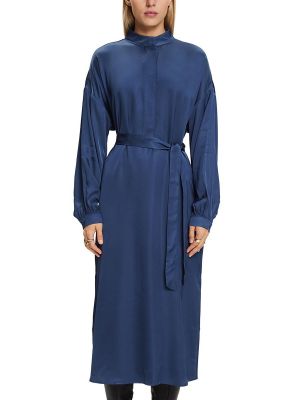 Vestido midi Esprit Collection azul