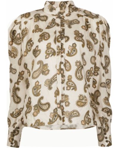 Paisley trykt krage bluse Alemais