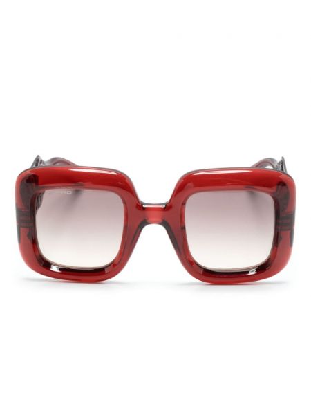 Lunettes de soleil oversize Etro rouge