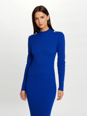 Плетена рокля Morgan синьо