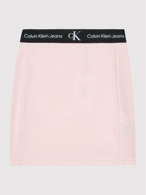 Sukně Calvin Klein Jeans, růžová