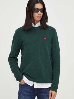 Gyapjú pulóver Levi's® zöld