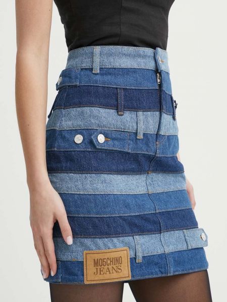 Spódnica jeansowa Moschino Jeans niebieska
