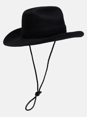 Sombrero de cuero Ruslan Baginskiy negro