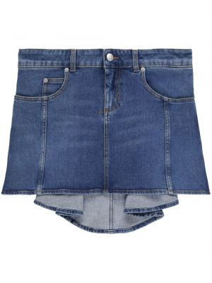 Spódnica jeansowa z wysoką talią Alexander Mcqueen niebieska