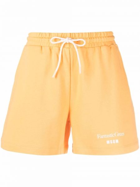 Trykt shorts Msgm oransje