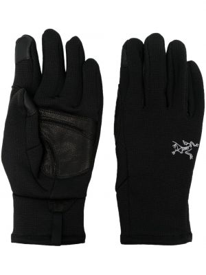 Haftowane rękawiczki Arcteryx czarne