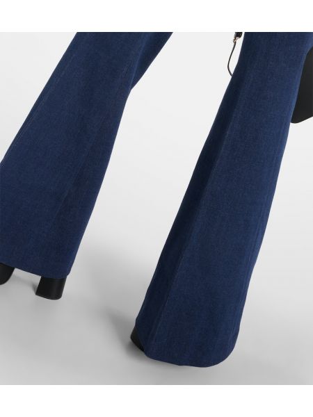 Kõrge vöökohaga alt laienevad teksapüksid Gabriela Hearst sinine