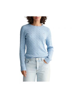 Niebieski sweter bawełniany Gant
