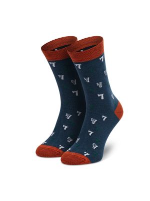 Calcetines de cintura alta con lunares Dots Socks azul